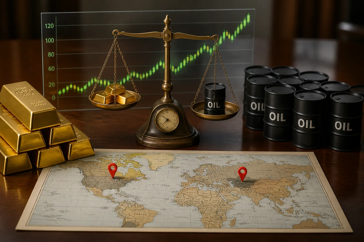 Gold Climbs to Highest Since June 9 as Oil Falls Amid U.S.-Iran Peace Talks